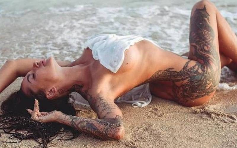 Красивые татуировки на прекрасных женских телах (57 фото)